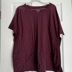 L.L. Bean Women’s Maroon Short Sleeve Tee